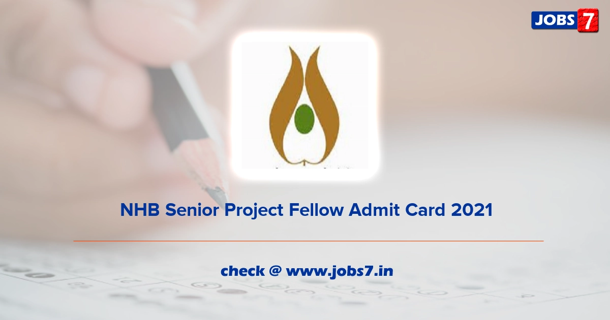 NHB Senior Project Fellow Call Letter 2023, Exam Date @ nhb.gov.in