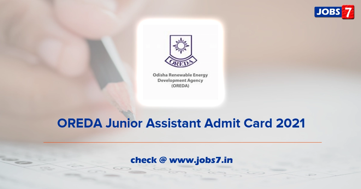 OREDA Junior Assistant Admit Card 2022, Exam Date @ oredaodisha.com