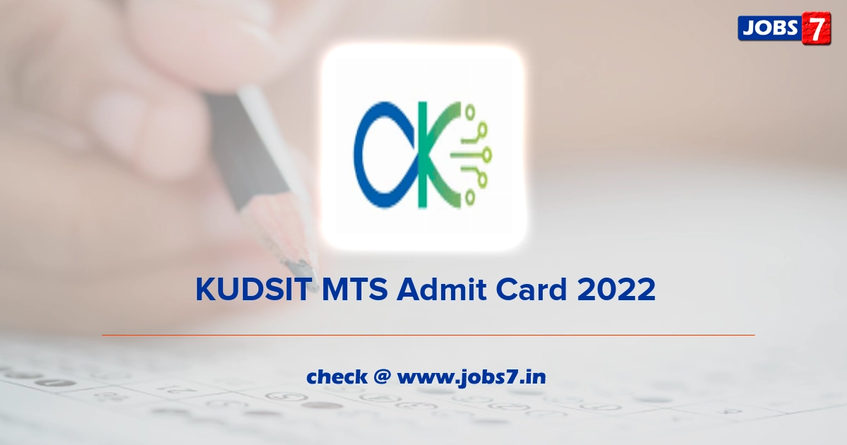 KUDSIT MTS Admit Card 2022, Exam Date @ duk.ac.in