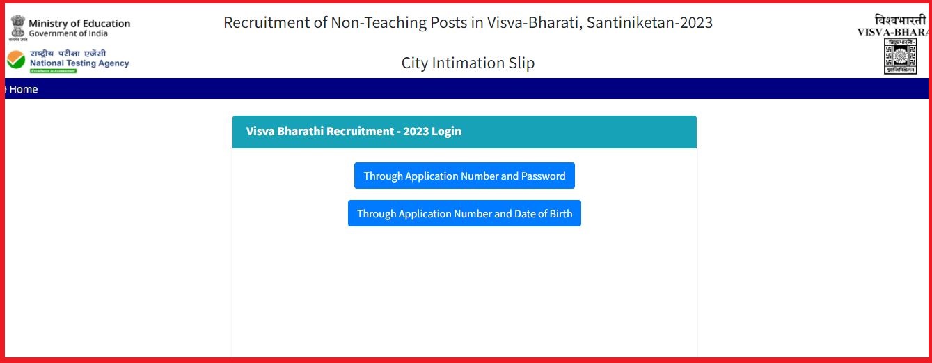 Visva Bharati Lab Attendant 2023 City Intimation Slip Released: Check Exam Date and Admit Cardimage