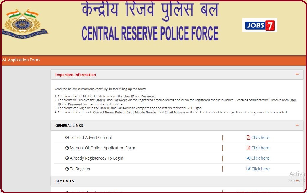 CRPF SI, ASI Hall Ticket 2023 Released: Check CBT Dates and Download Call Letter Online