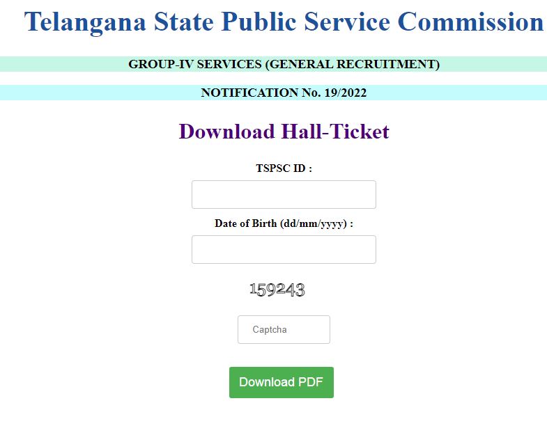 TSPSC Group 4 Hall Ticket 2023 (Issued): Exam Date, Download Linkimage