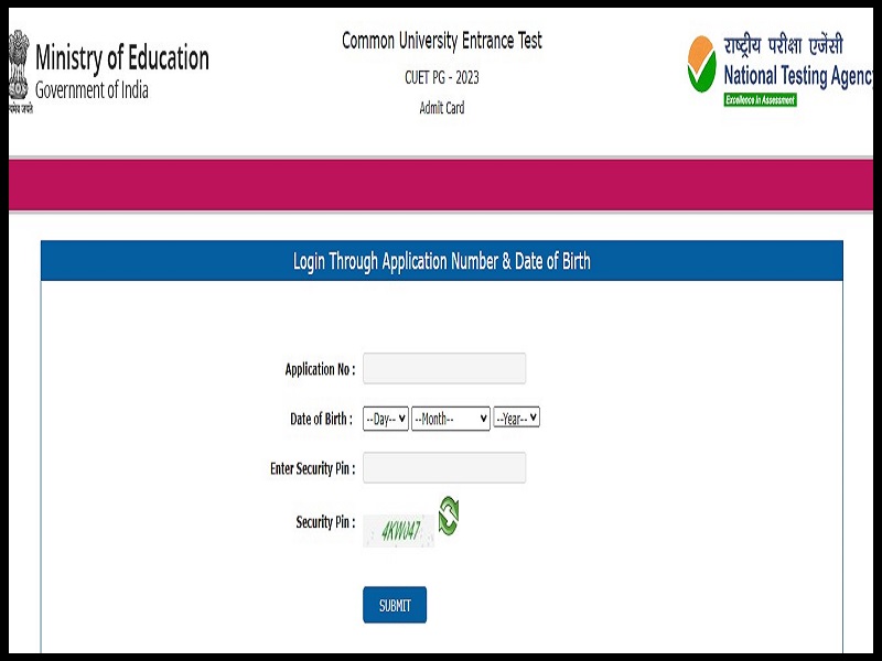 CUET PG Admit Card 2023 (Released) Download Entrance Test Hall Ticket Nowimage