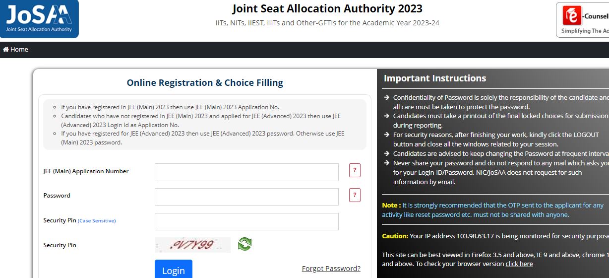 JOSAA 2nd Mock Seat Allotment 2023 Released: Check Mock Allocation Listimage