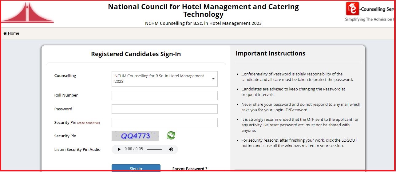 NCHMCT JEE 2nd Round Seat Allotment Result 2023 Released at nchmcounselling.nic.in