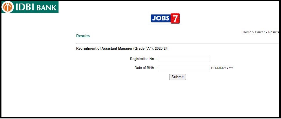 IDBI Bank Assistant Manager Result 2023 (Out): Check Online Test Marks Here