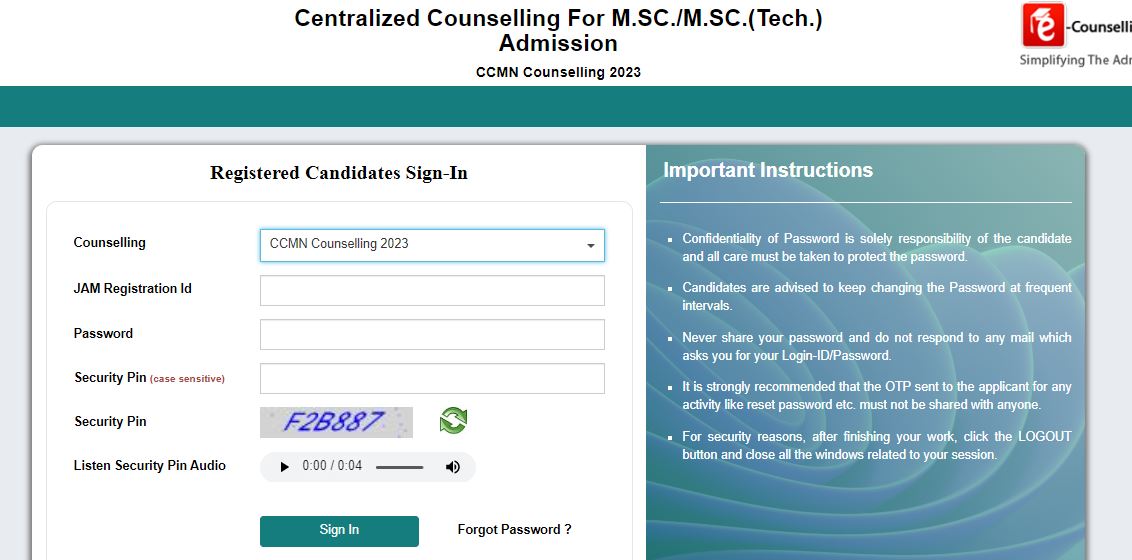 CCMN Counselling 2023 Round 1 Seat Allotment Result Declared: Check Now