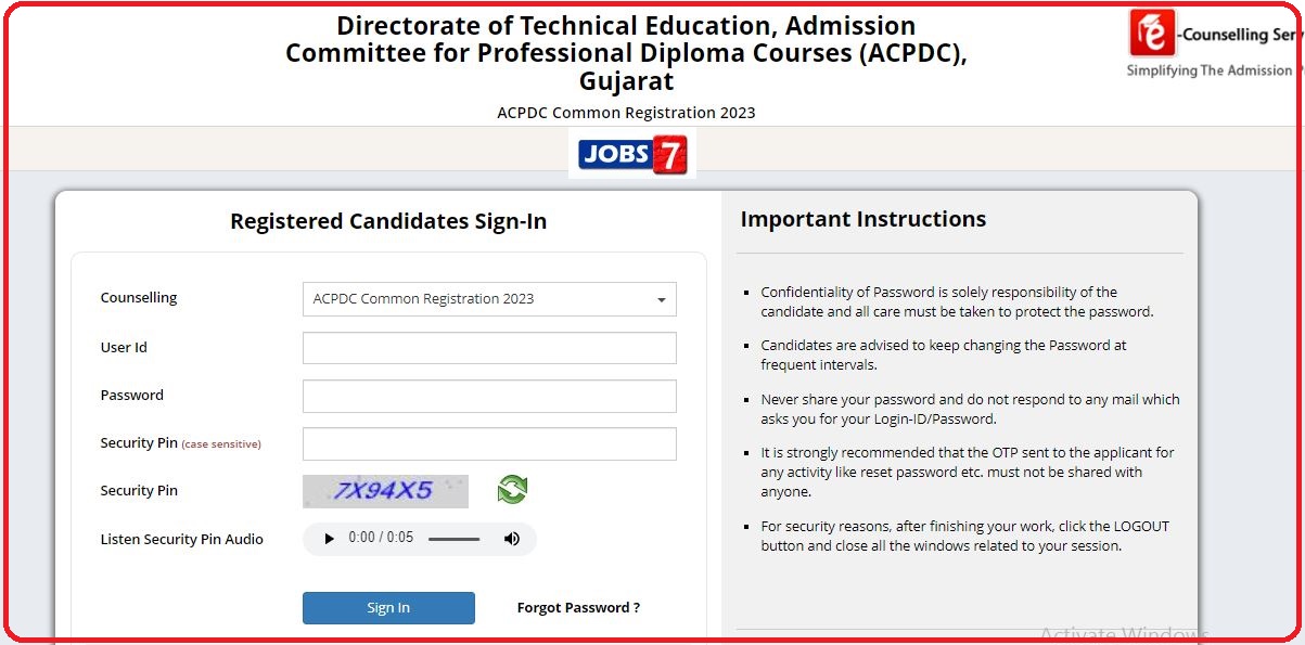 ACPDC Diploma Merit List 2023 OUT: Check Counselling Dates &Download PDF