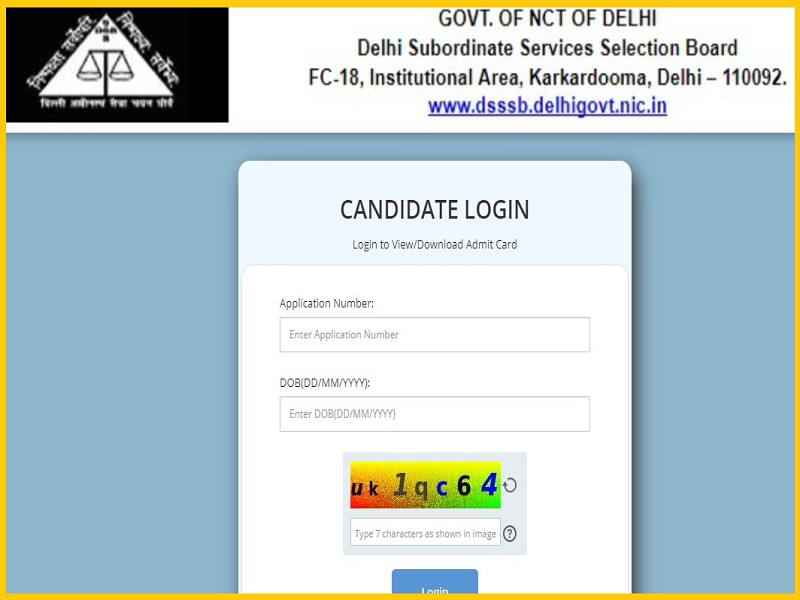 DSSSB Admit Card 2023 (Released): Download for TGT, Librarian and Various Postsimage