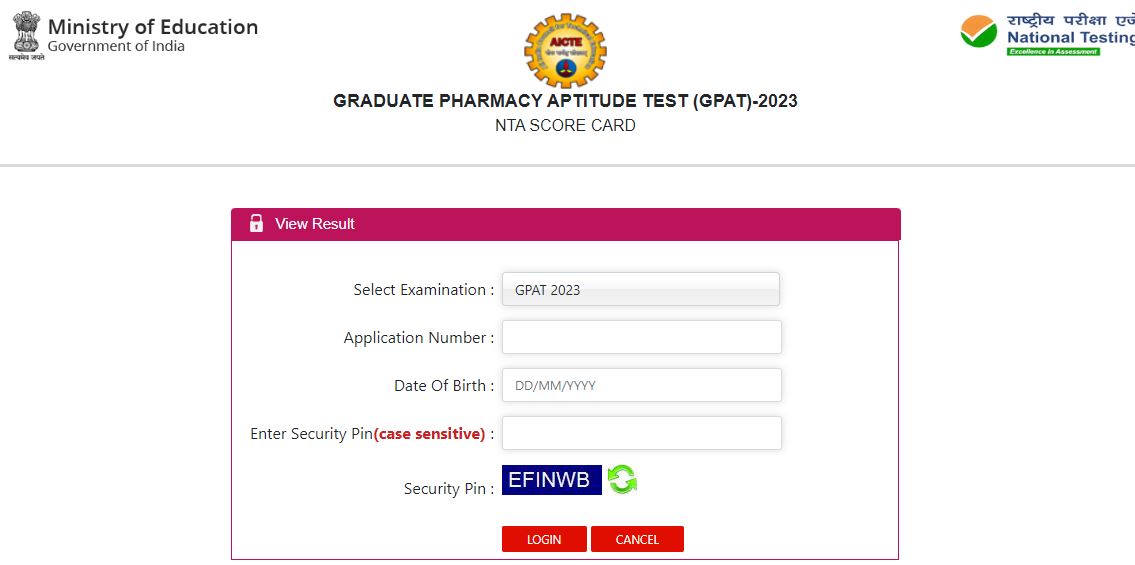 GPAT Result 2023 Announced: Download Score Card, Cut Off Marks at gpat.nta.nic.inimage