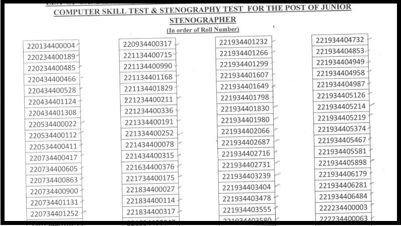 OSSC Junior Stenographer Result 2023 (OUT): Odisha SSC Combined Recruitment Exam Results