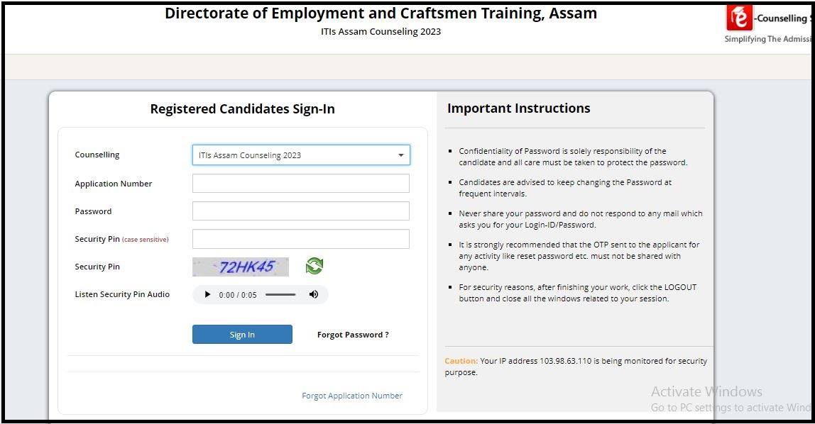 Assam ITI 2nd Round Seat Allotment Result 2023: Check Second Round Allotment Nowimage