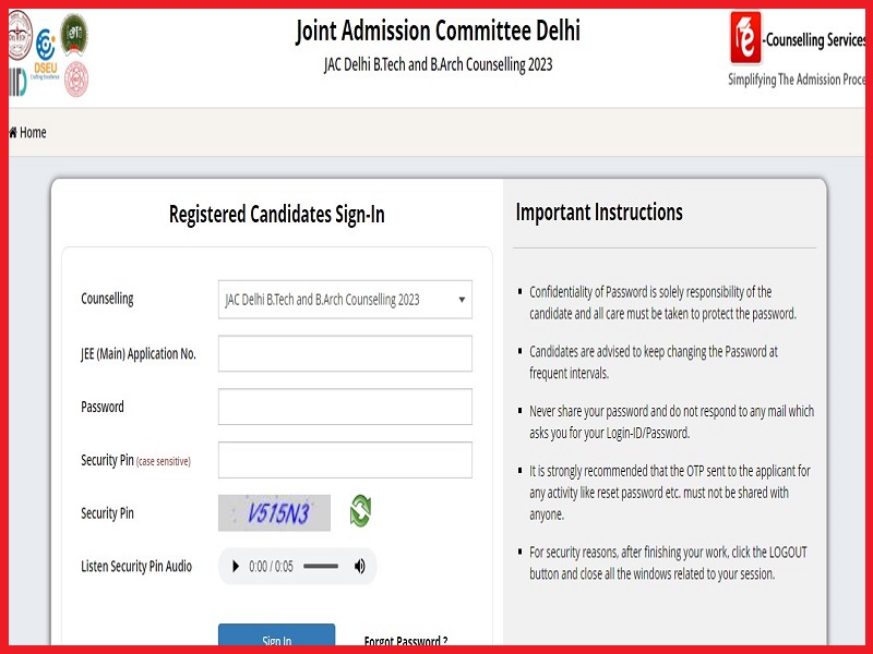 JAC Delhi 2nd Round Seat Allotment Result 2023 (Out) Download @ jacdelhi.admissions.nic.inimage