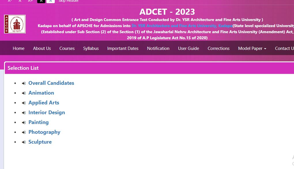 AP ADCET Selection List 2023 Released | Check Name & Roll Numbers Hereimage