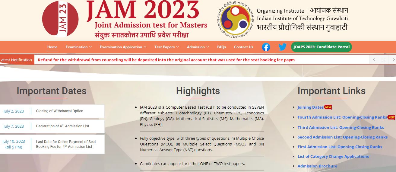 IIT JAM 4th Admission List 2023 Out | Check Final Admission List Nowimage