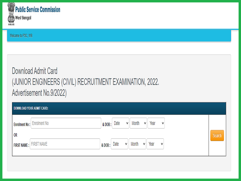 WBPSC JE Admit Card 2023 (Released): Download Junior Engineers Hall Ticket
