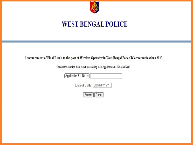 WB Police Wireless Operator Final Result 2023 (Out): Check Results @ wbpolice.gov.in