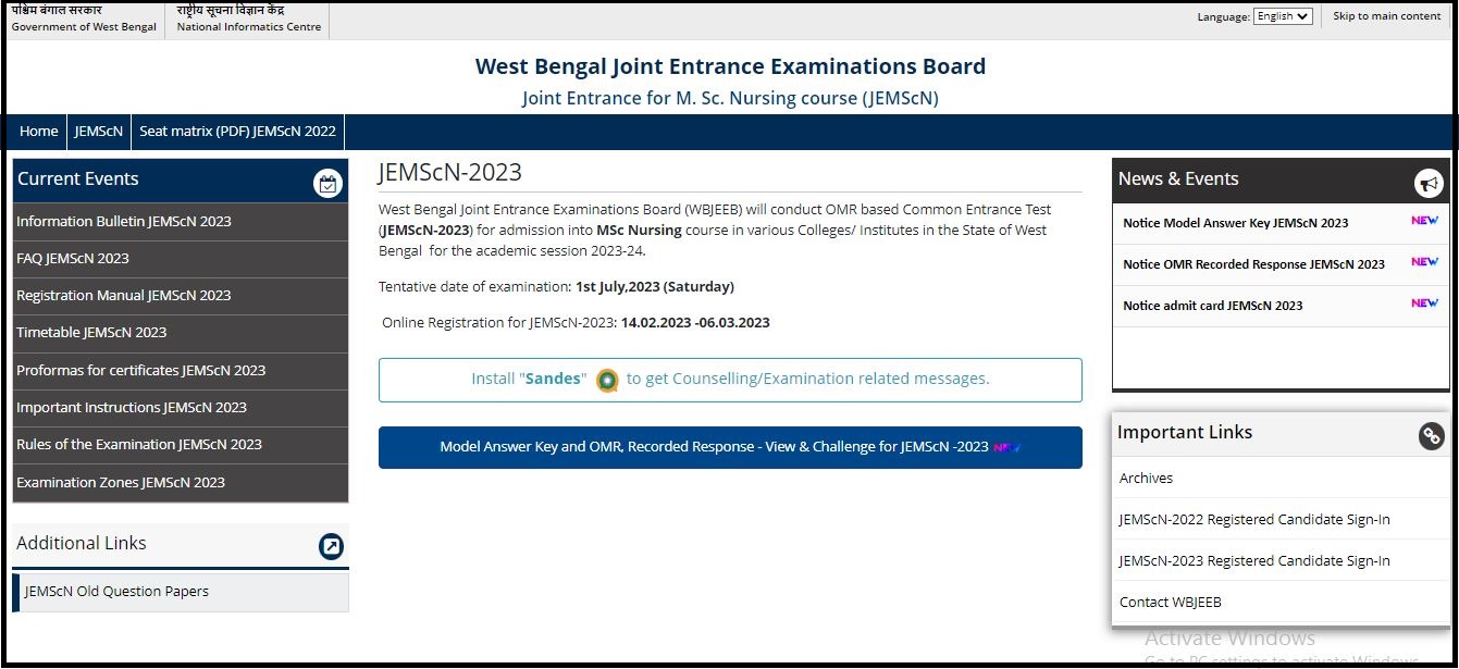 WBJEE JEMScN Answer Key 2023 PDF (OUT): Direct link to downlaod here image