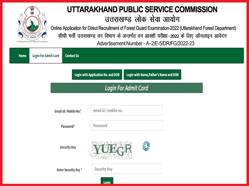 UKPSC Forest Guard Admit Card 2023 (Released): Check Exam Dateimage