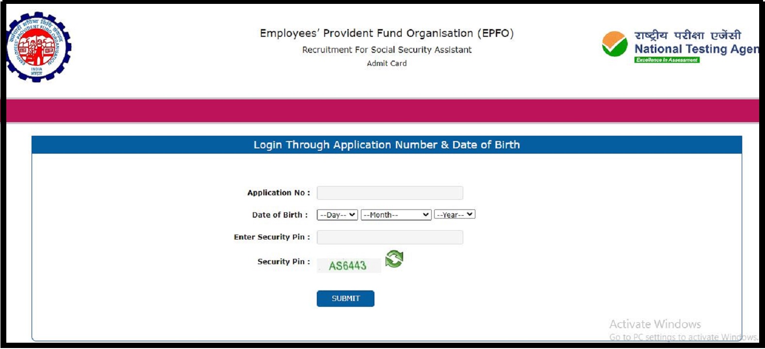 EPFO SSA Admit Card 2023 (Out): Download Hall Ticket & Exam Dates  Here
