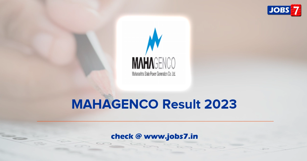 MAHAGENCO Result 2023 ( Released): Check AE, JE Cut Off, Merit List Here