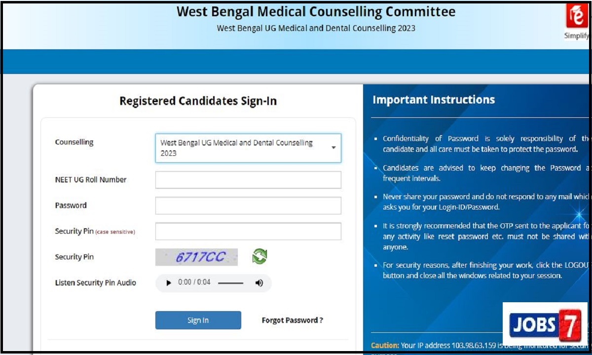 WB NEET UG Counselling 2023 Round 2 Seat Allotment Result OUT: Check at wbmcc.nic.inimage