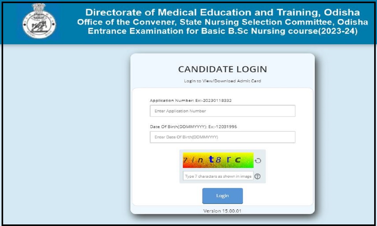 Odisha Nursing Admit Card 2023 (OUT): Download Hall Ticket and Exam Detailsimage