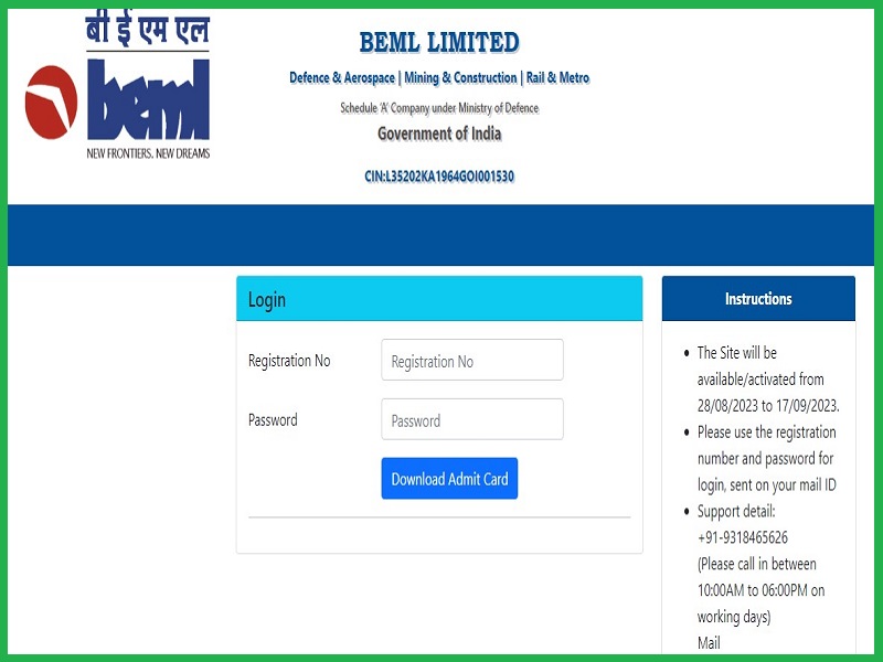 BEML Admit Card 2023 (Released): Download Now for Group A, B, and C Posts