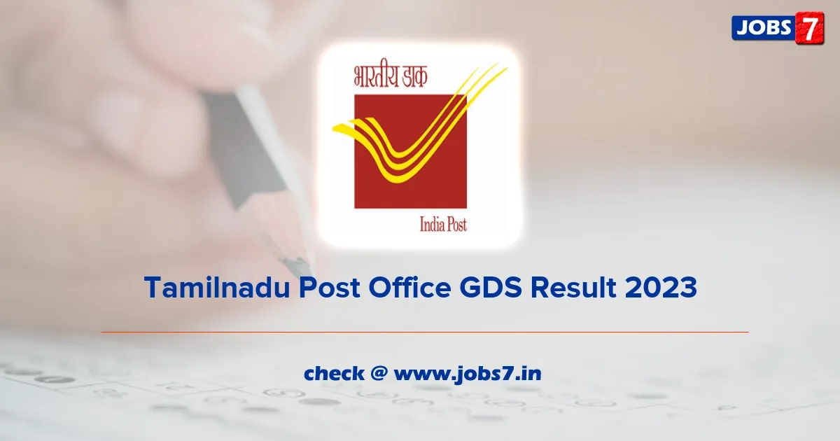 Tamilnadu Post Office GDS Result 2023 (OUT): Check 1st Merit List & Selection Status Now