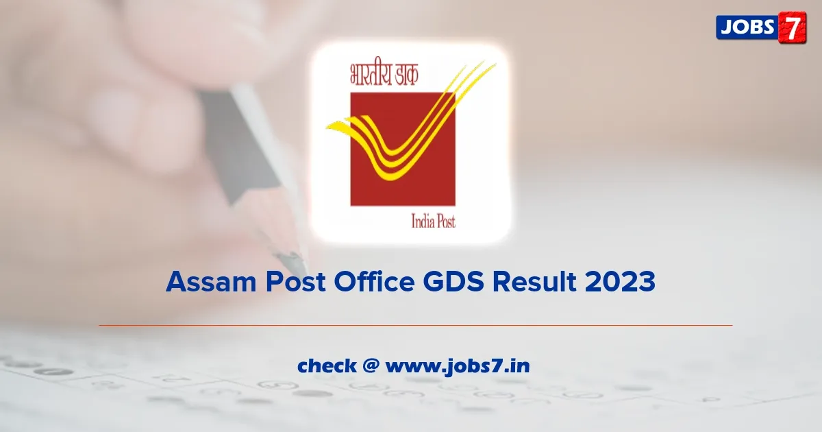 Assam Post Office GDS Result 2023 (Out) Download First Merit List PDF Here