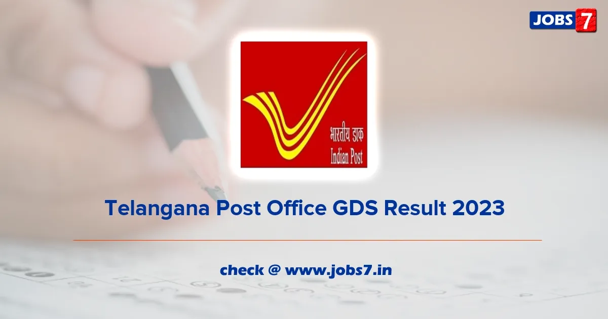 Telangana Post Office GDS Result 2023 (Out): TS Gramin Dak Sevaks 1st Merit List