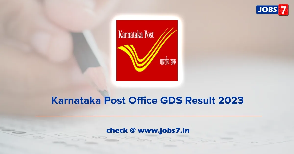 Karnataka Post Office GDS Result 2023 Released: Check1st Merit List Now