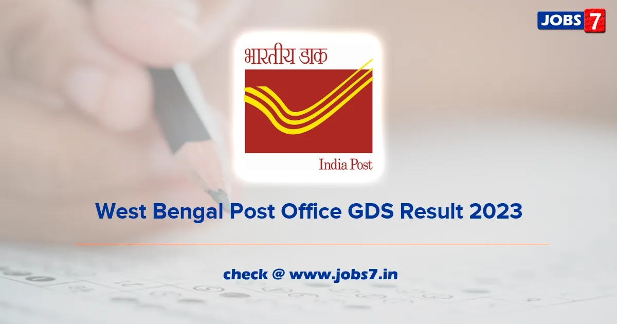 West Bengal GDS Result 2023 (Released): Download WB Gramin Dak Sevaks DV List