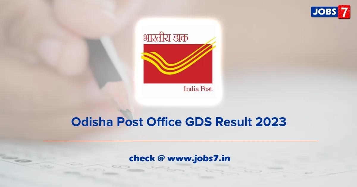 Odisha Post Office GDS Result 2023 (Out) Check 1st Merit List & Download Now