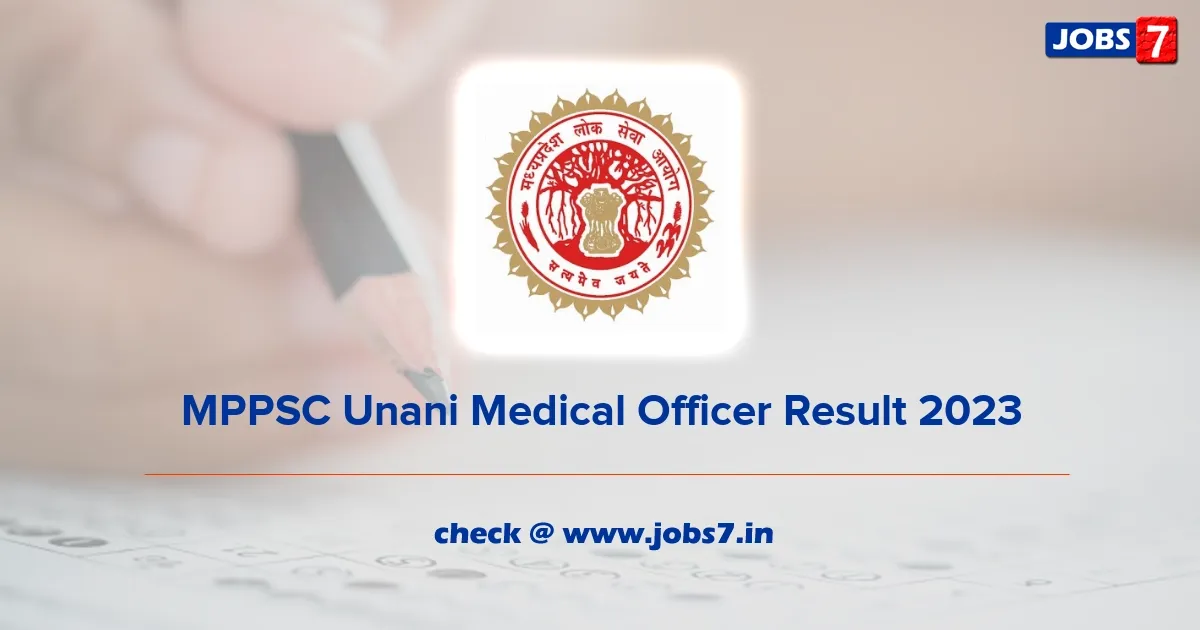 MPPSC Unani Medical Officer Result 2023 Declared: Download Merit List PDF