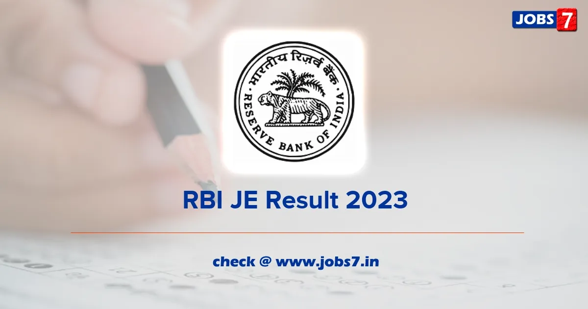 RBI JE Result 2023 (Released): Check @ rbi.org.in