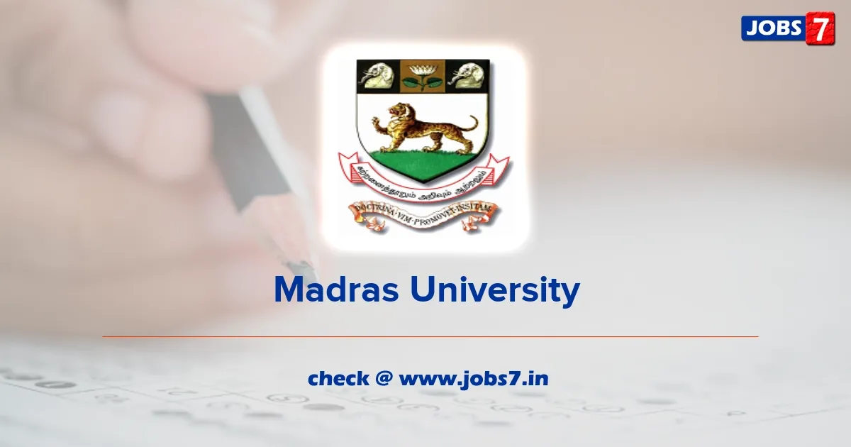 Madras University Re-evaluation Result 2023 (Out): Check @ unom.ac.in