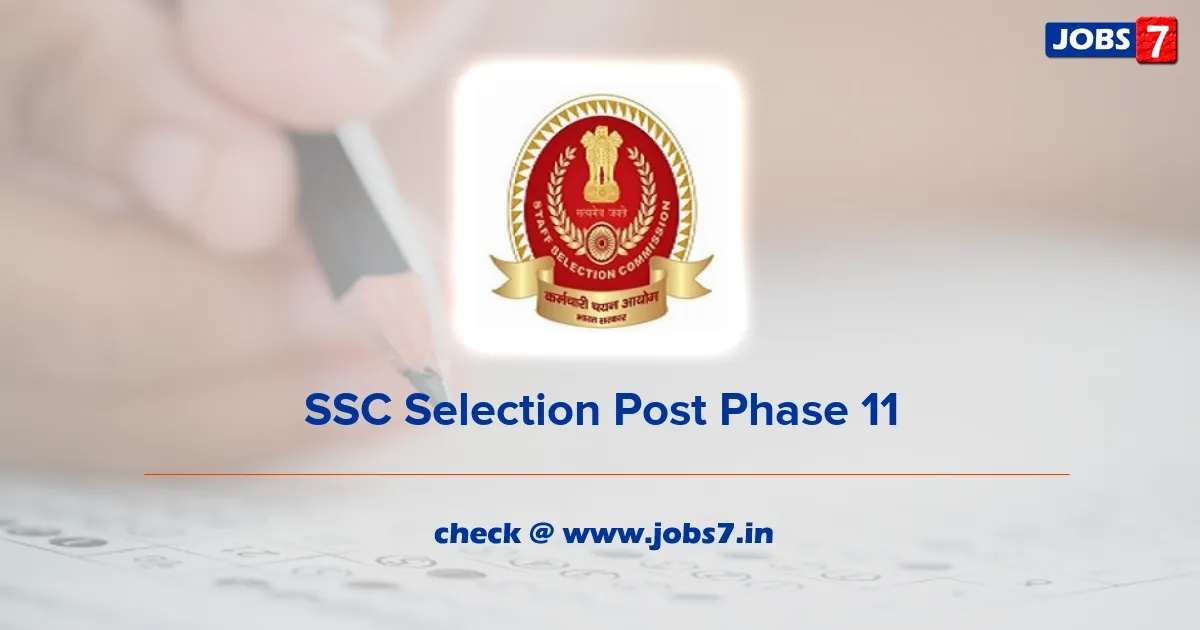 SSC Selection Post Phase 11 Final Answer Key 2023 (Out): Download Question Paper Here!image