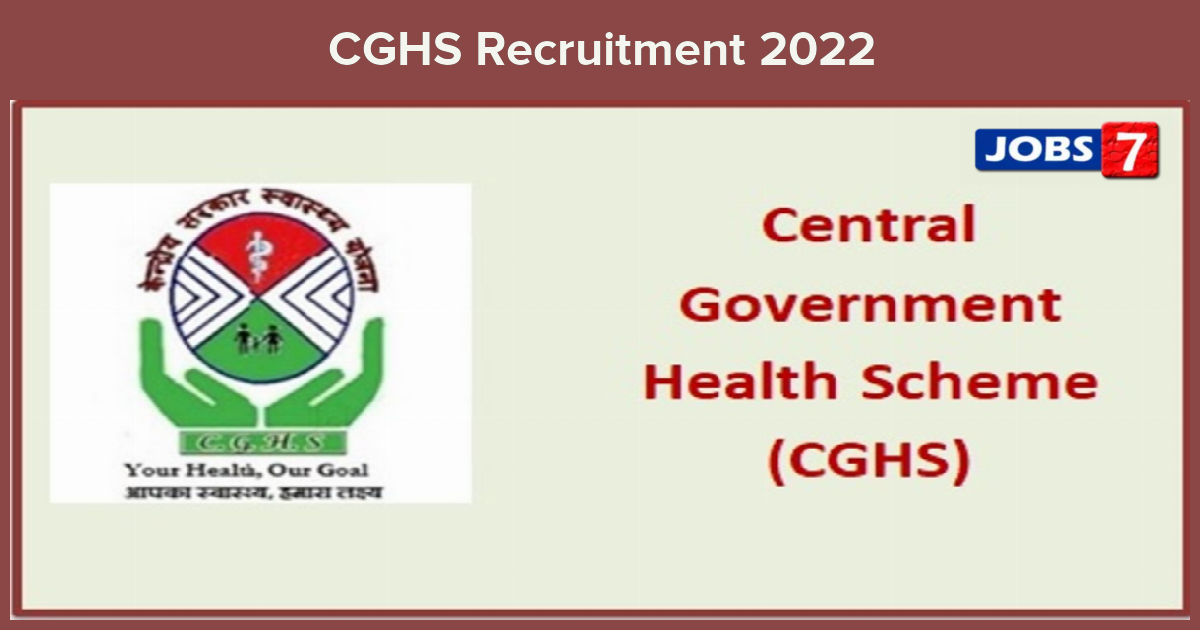 CGHS  Recruitment 2022 - Medical Officer Posts, 28 Vacancies ! Walk-in Interview