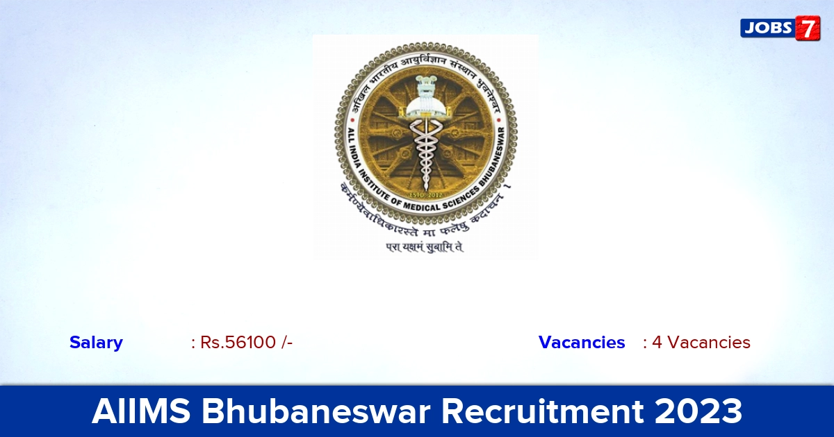 AIIMS Bhubaneswar Recruitment 2023 - Apply Online for Junior Resident Jobs
