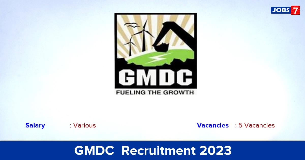 GMDC  Recruitment 2023 - Apply Offline for Junior Engineer Jobs