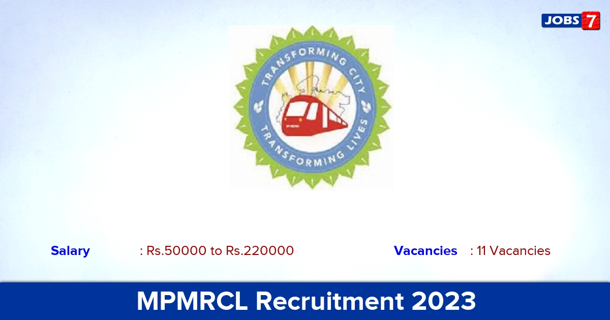 MPMRCL Recruitment 2023 - Apply Online for 11 Manager Vacancies