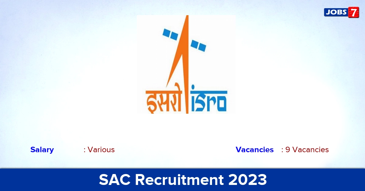 SAC Recruitment 2023 - Apply Online for Light Vehicle Driver Jobs