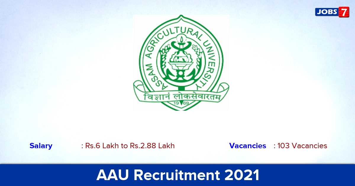 AAU Recruitment 2021 - Direct Interview for 103 Programme officer Vacancies AAU Recruitment 2021 - Direct Interview for 103 Programme officer Vacancies