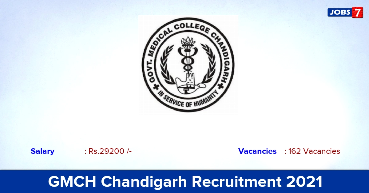 GMCH Chandigarh Recruitment 2021 - Apply for 162 Staff Nurse Vacancies (Last Date Extended)
