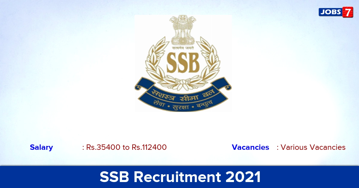 SSB Recruitment 2021 - Apply Offline for SI, Inspector Vacancies