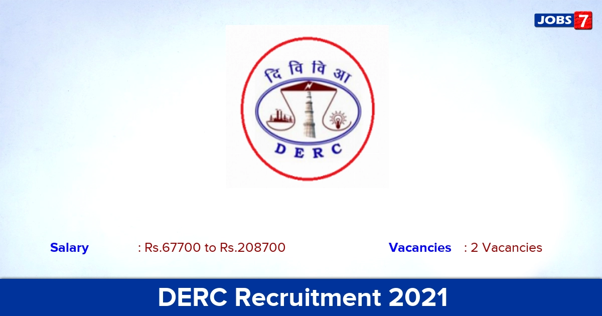 DERC Recruitment 2021 - Apply Online for Joint Director, Deputy Director Jobs