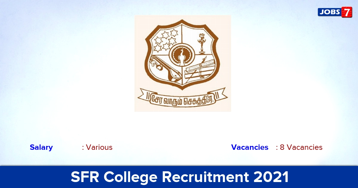 SFR College Recruitment 2021 - Apply Offline for Cleaner, Office Assistant Jobs