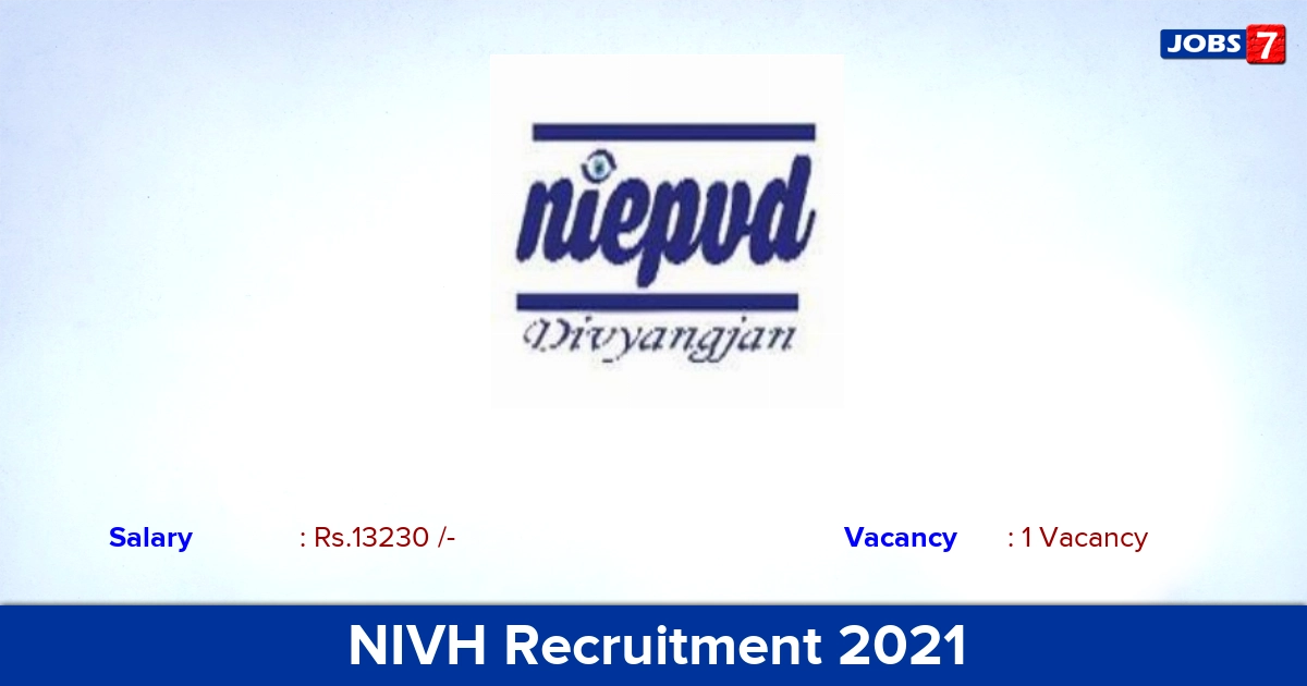 NIVH Recruitment 2021 - Direct Interview for Multi Skilled Worker Jobs