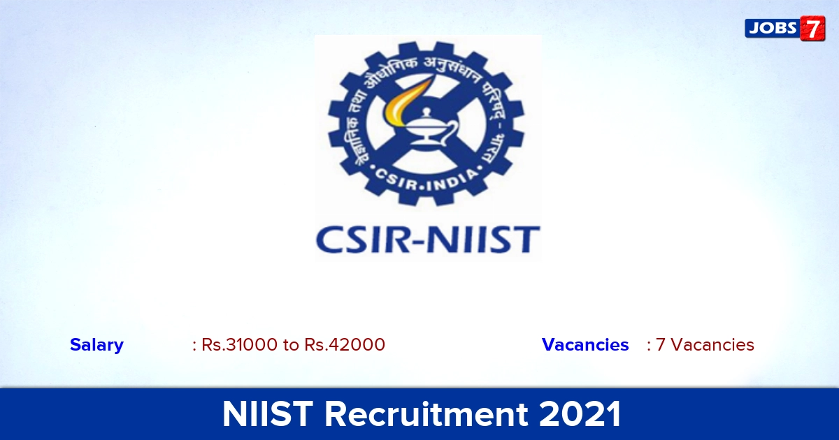 NIIST Recruitment 2021 - Apply Online for Senior Project Associate Jobs